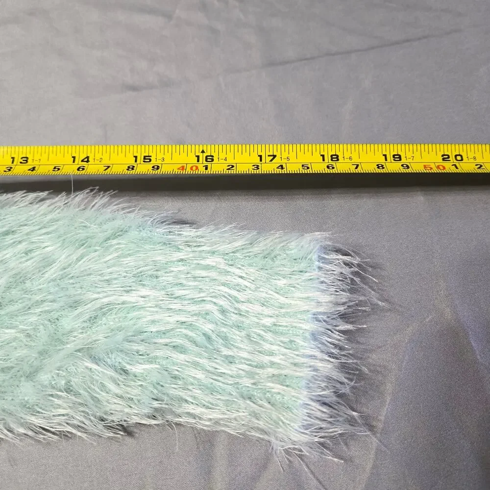 Almost Famous Sz Medium Mint Green Fuzzy Long Sleeve Sweater - Picture 7 of 8